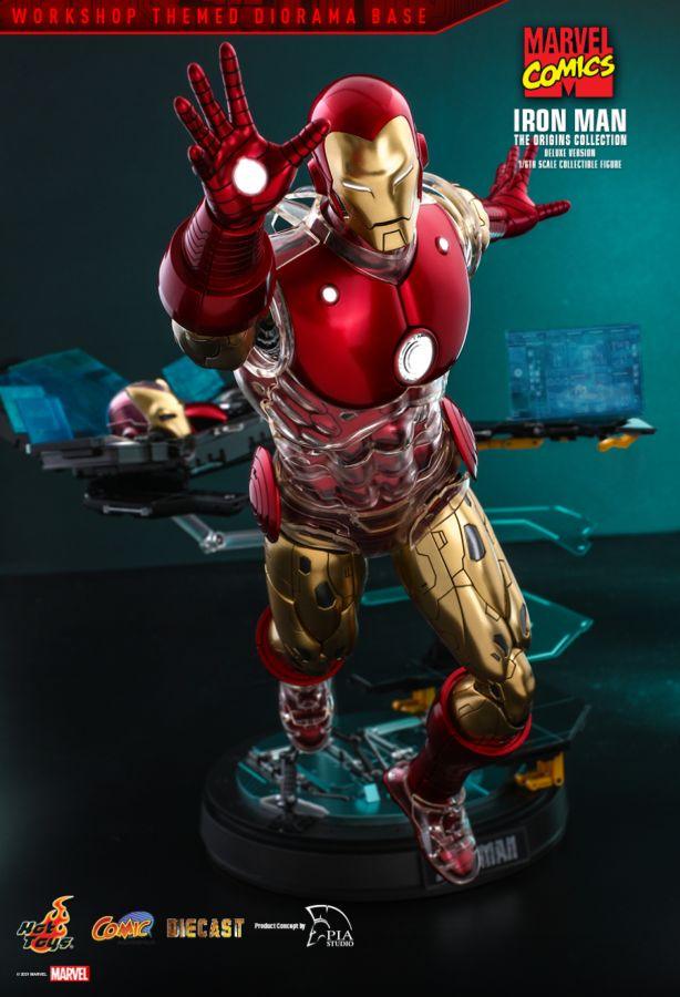 HOTCMS08D38 Marvel Comics - Iron Man Origins Deluxe 1:6 Scale 12" Diecast Action Figure - Hot Toys - Titan Pop Culture