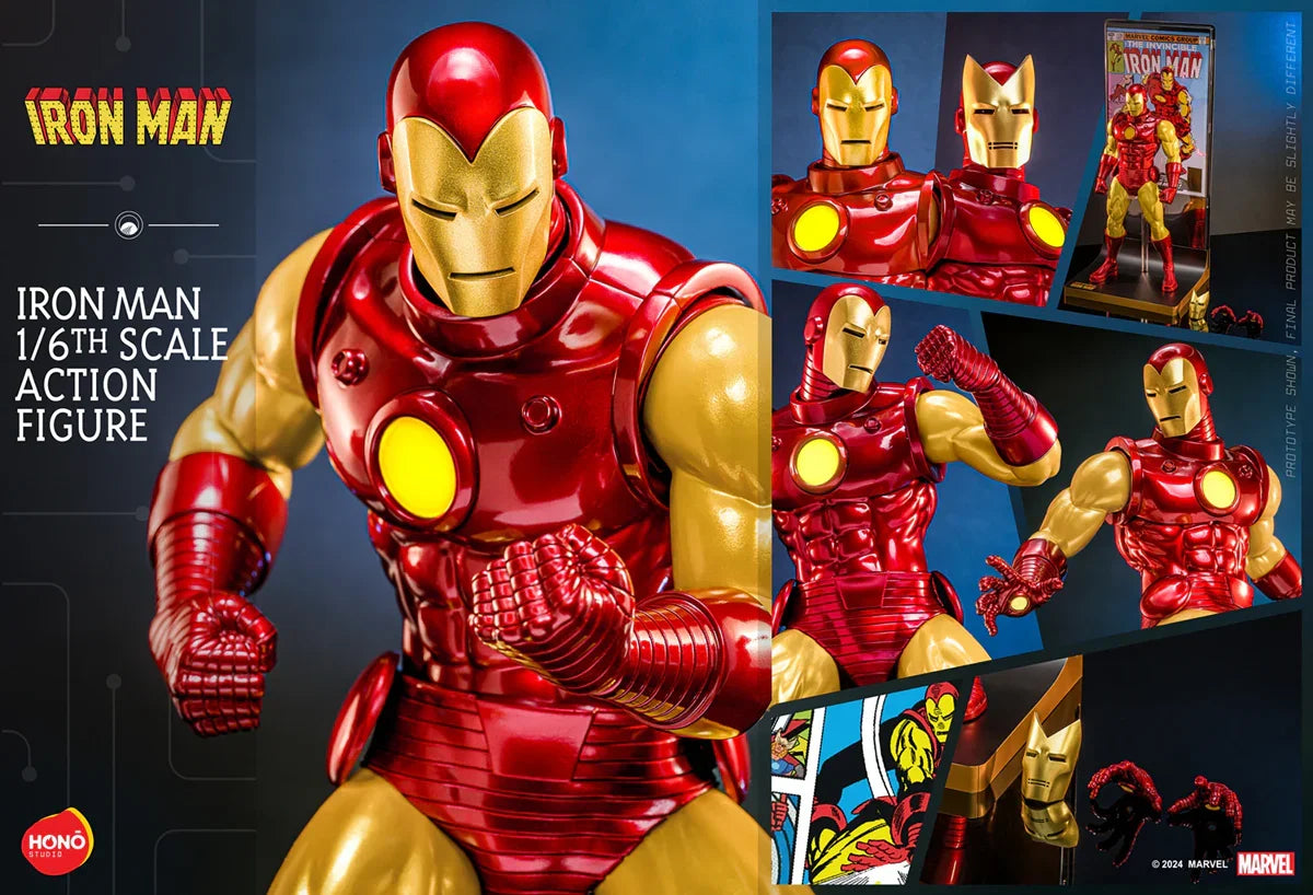Iron Man - Figura de acción coleccionable a escala 1:6 de Iron Man (HONO STUDIOS)
