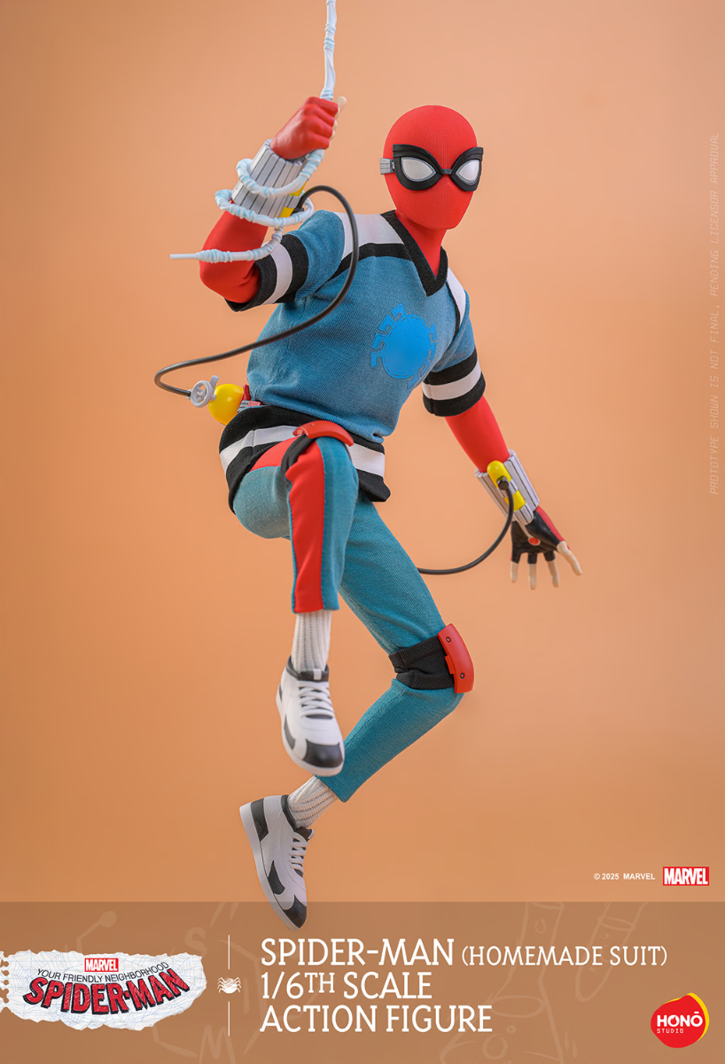 Tu amigable vecino Spider-Man - Figura de acción de Spider-Man con traje casero a escala 1:6