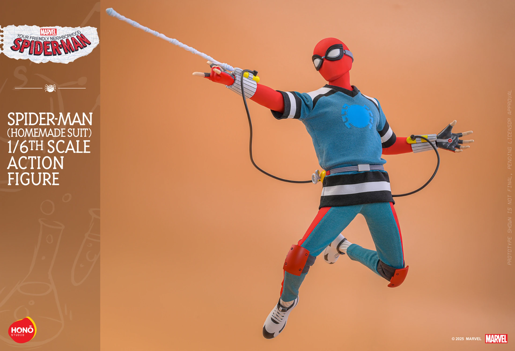 Tu amigable vecino Spider-Man - Figura de acción de Spider-Man con traje casero a escala 1:6