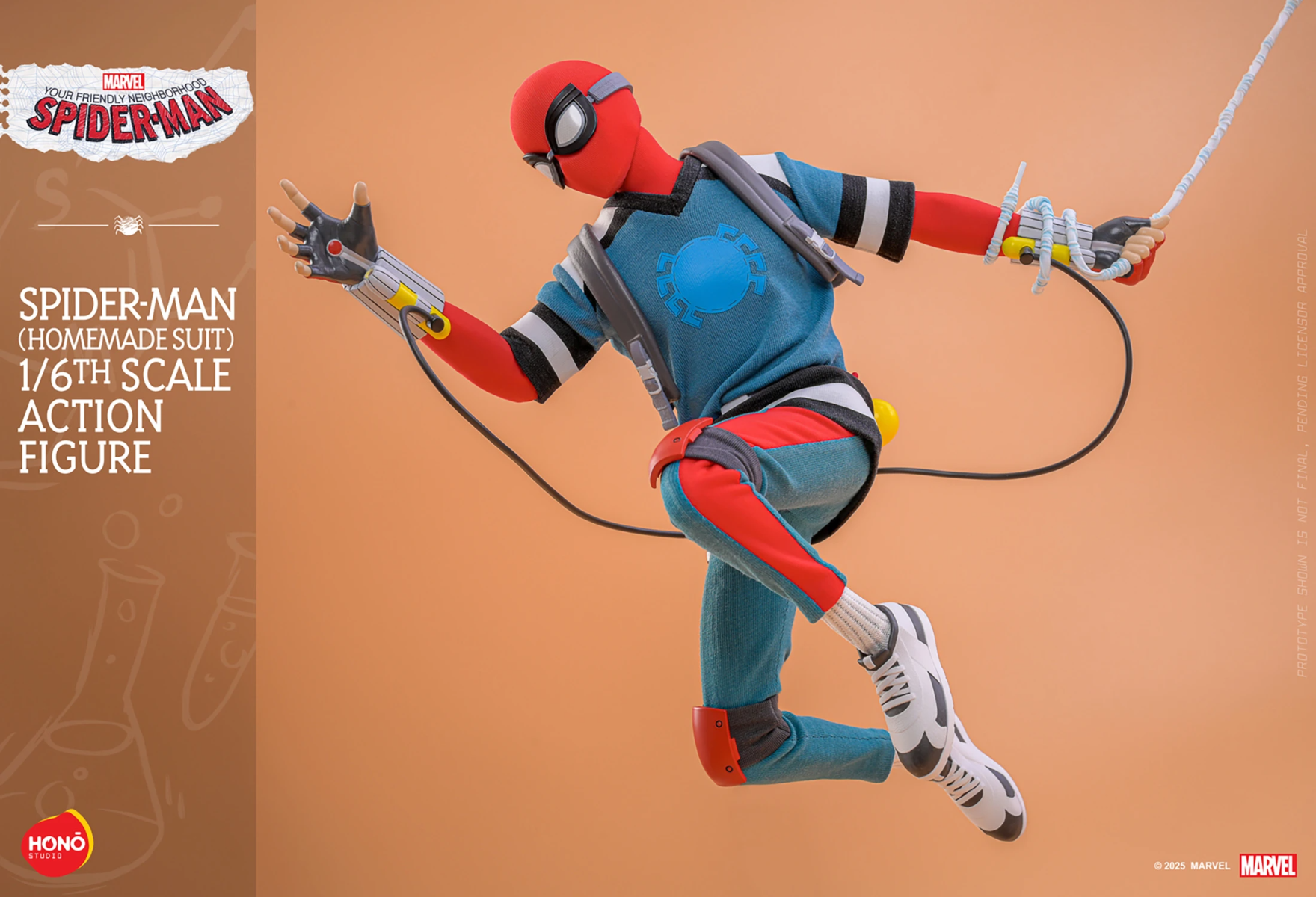 Tu amigable vecino Spider-Man - Figura de acción de Spider-Man con traje casero a escala 1:6
