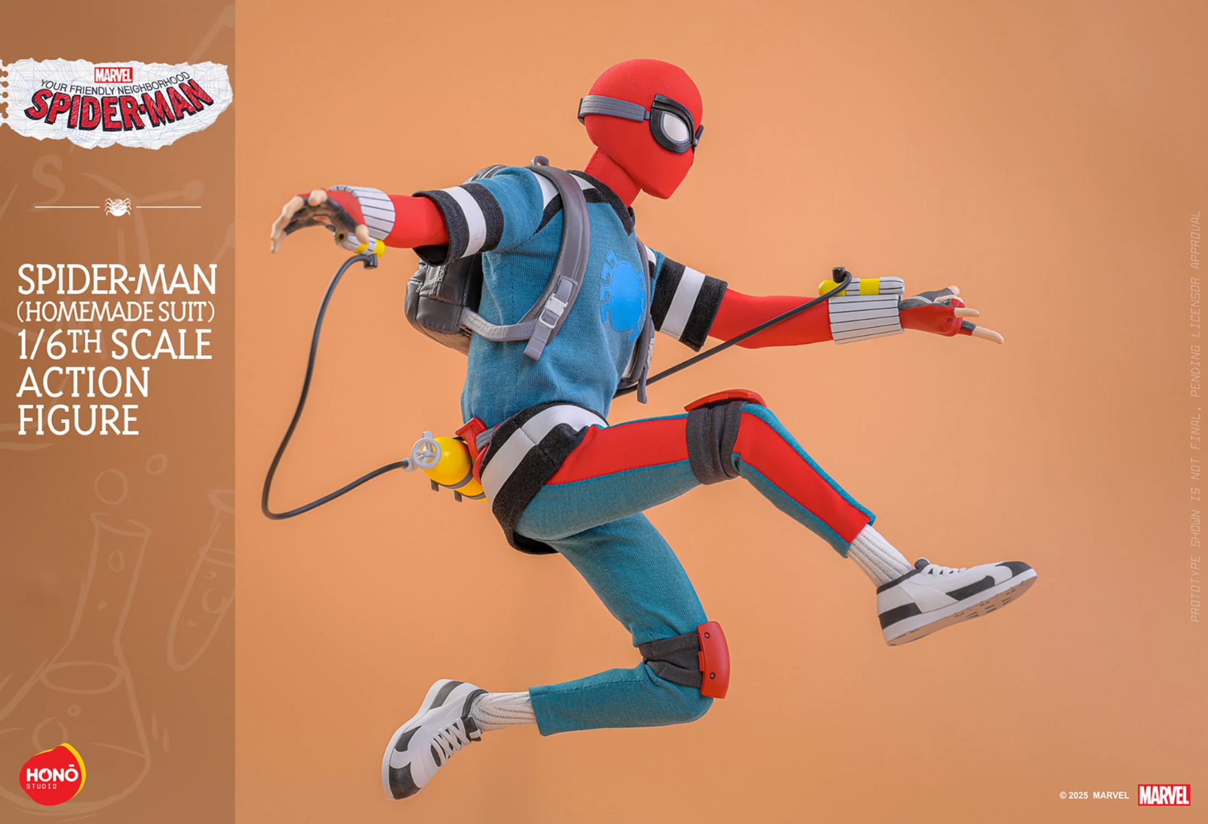 Tu amigable vecino Spider-Man - Figura de acción de Spider-Man con traje casero a escala 1:6