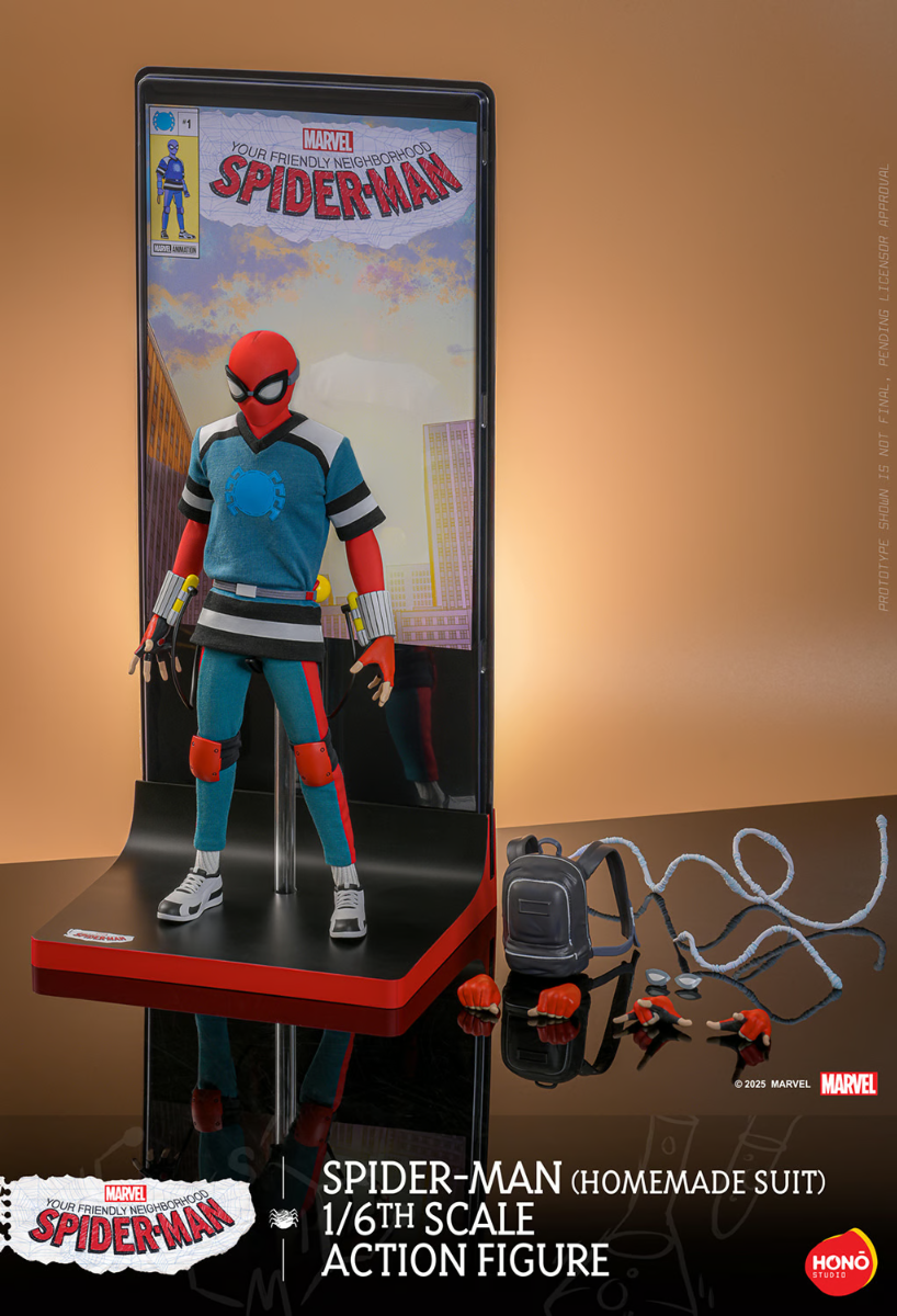 Tu amigable vecino Spider-Man - Figura de acción de Spider-Man con traje casero a escala 1:6
