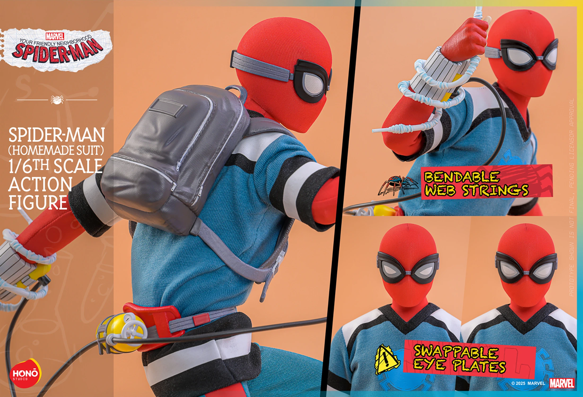 Tu amigable vecino Spider-Man - Figura de acción de Spider-Man con traje casero a escala 1:6