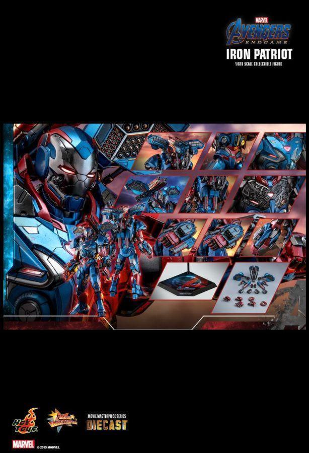 HOTMMS547D34 Avengers 4: Endgame - Iron Patriot Diecast 1:6 Scale 12" Action Figure - Hot Toys - Titan Pop Culture