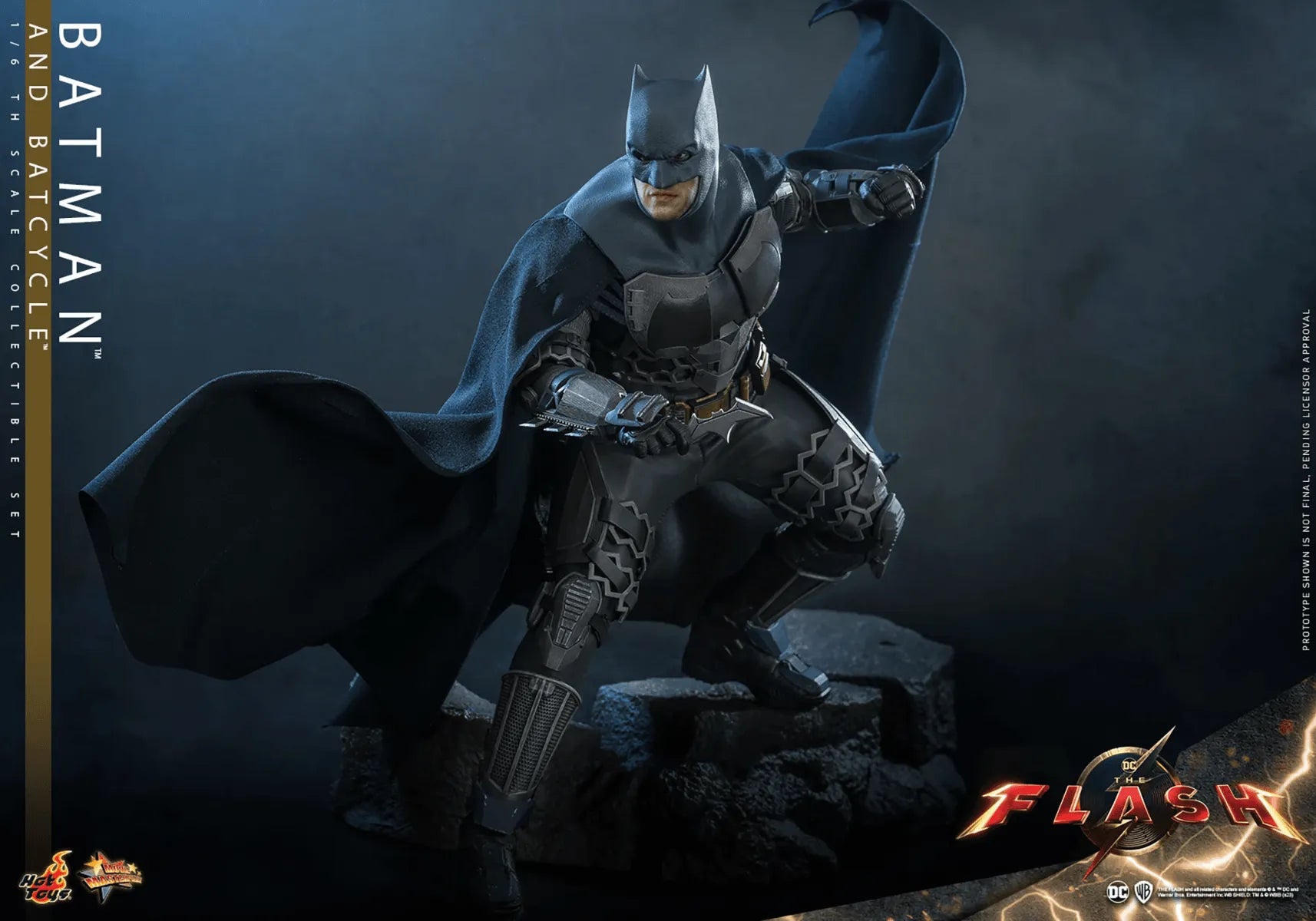 HOTMMS705 The Flash (2023) - Batman & Batcycle 1:6 Scale Collectable Action Figure Set - Hot Toys - Titan Pop Culture