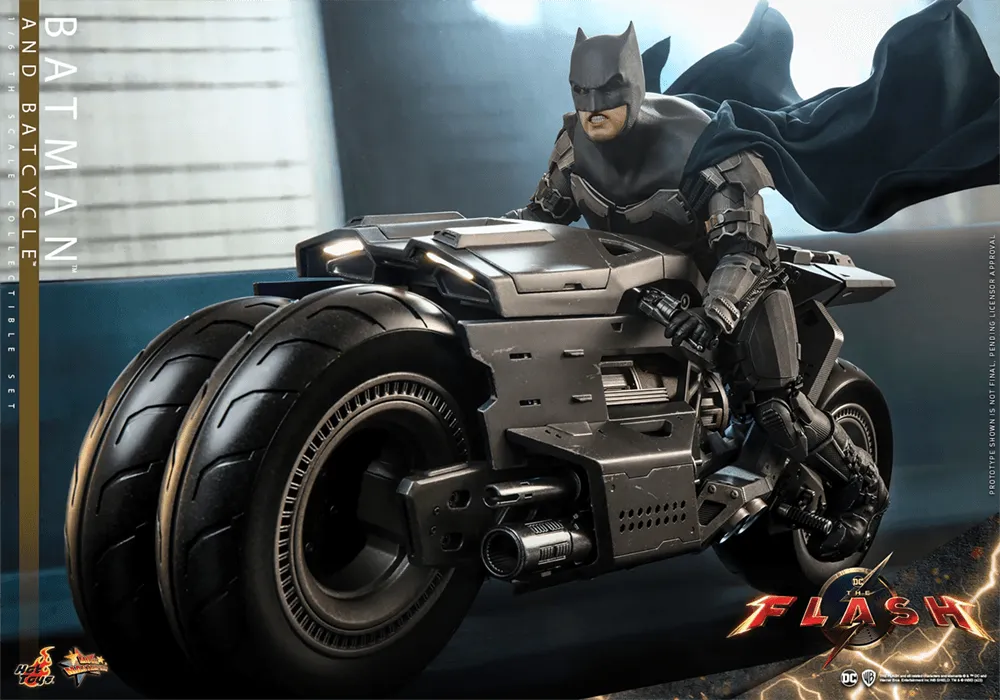 HOTMMS705 The Flash (2023) - Batman & Batcycle 1:6 Scale Collectable Action Figure Set - Hot Toys - Titan Pop Culture