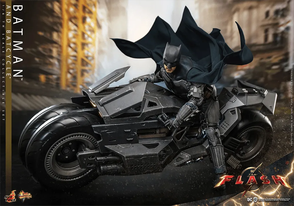 HOTMMS705 The Flash (2023) - Batman & Batcycle 1:6 Scale Collectable Action Figure Set - Hot Toys - Titan Pop Culture