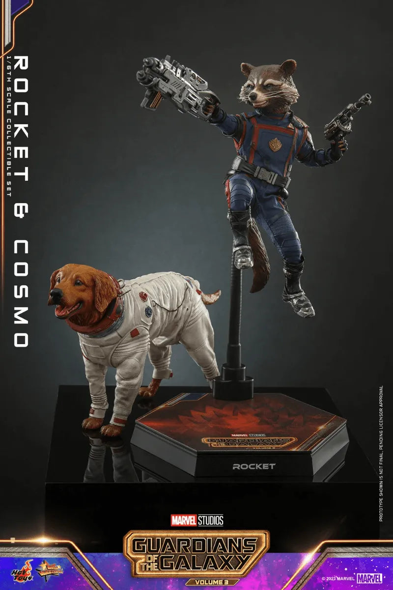 HOTMMS708 Guardians of the Galaxy Vol 3 - Rocket and Cosmo 1:6 Scale Hot Toy Action Figure - Hot Toys - Titan Pop Culture