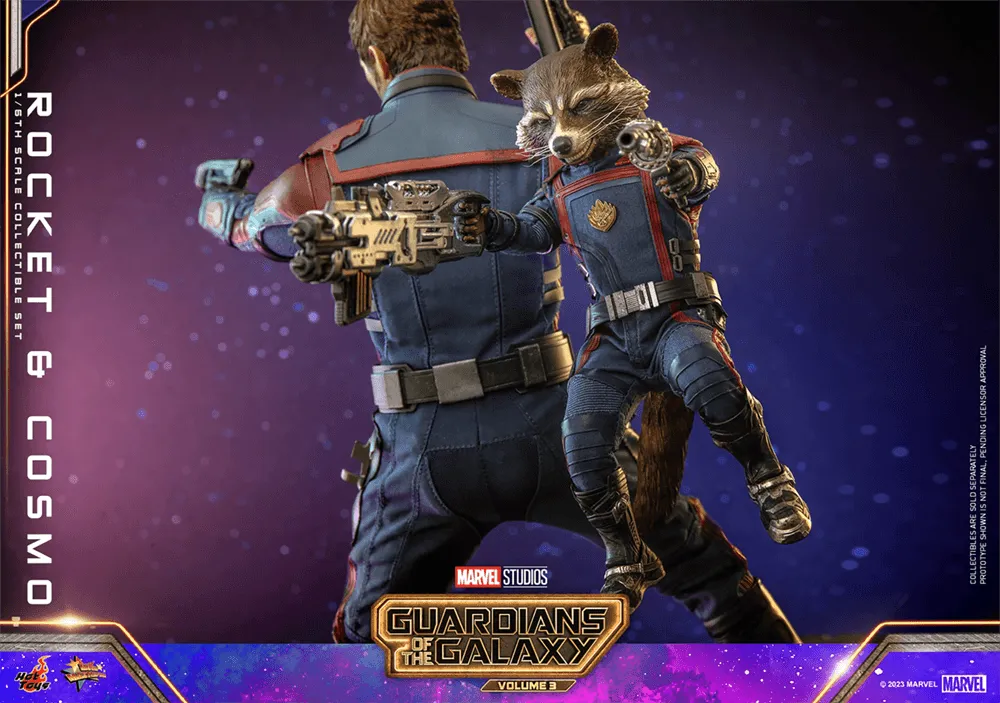 HOTMMS708 Guardians of the Galaxy Vol 3 - Rocket and Cosmo 1:6 Scale Hot Toy Action Figure - Hot Toys - Titan Pop Culture