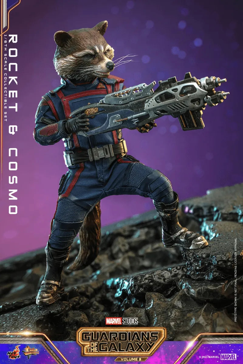 HOTMMS708 Guardians of the Galaxy Vol 3 - Rocket and Cosmo 1:6 Scale Hot Toy Action Figure - Hot Toys - Titan Pop Culture