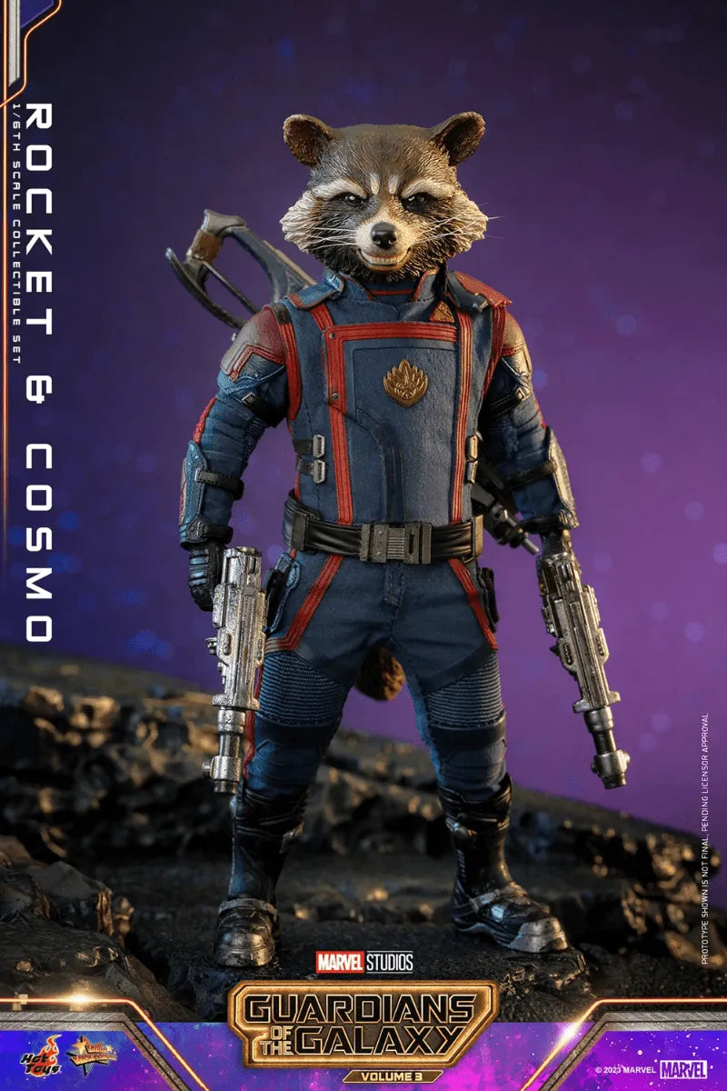 HOTMMS708 Guardians of the Galaxy Vol 3 - Rocket and Cosmo 1:6 Scale Hot Toy Action Figure - Hot Toys - Titan Pop Culture