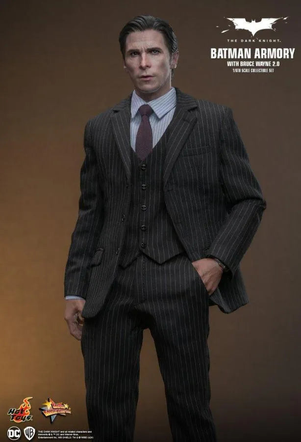 HOTMMS750 The Dark Knight - Batman Armory with Bruce Wayne (2.0) 1:6 Scale Collectible Figure Set - Hot Toys - Titan Pop Culture