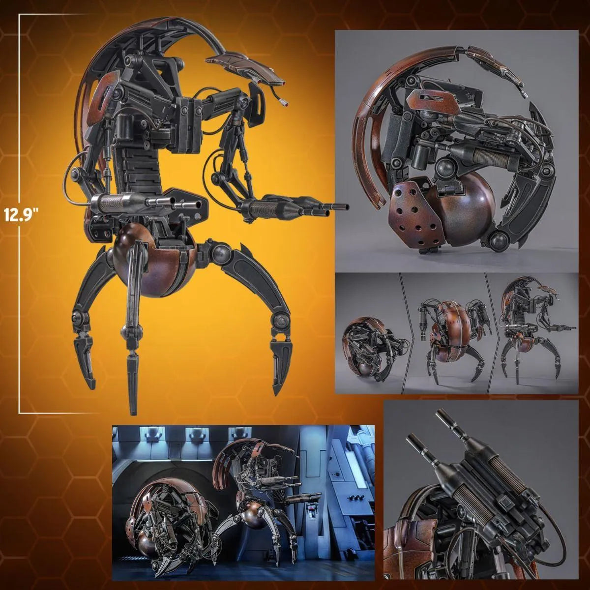 HOTMMS755 Star Wars Episode 1: The Phantom Menace - Droideka 1:6 Scale Collectable Action Figure - Sideshow Collectibles - Titan Pop Culture