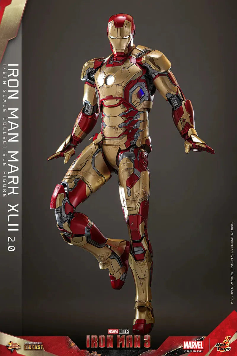 HOTMMS758D65 Iron Man 3 - Iron Man Mk 42 (2.0) 1:6 Scale Collectable Action Figure - Hot Toys - Titan Pop Culture