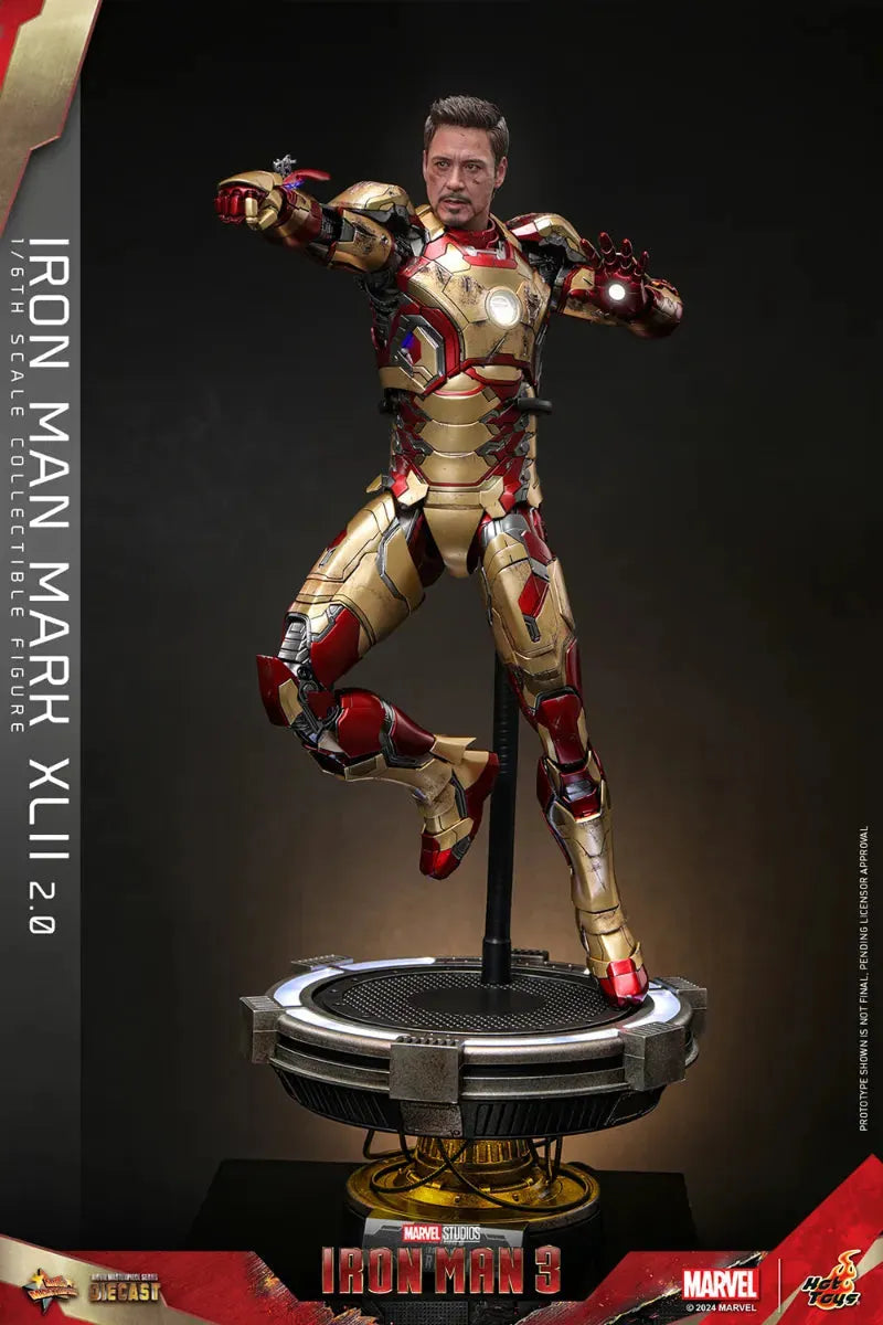 HOTMMS758D65 Iron Man 3 - Iron Man Mk 42 (2.0) 1:6 Scale Collectable Action Figure - Hot Toys - Titan Pop Culture