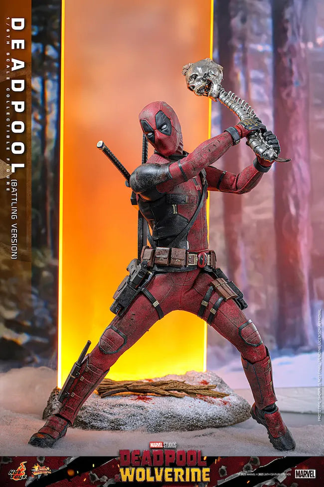 HOTMMS782 Deadpool & Wolverine - Deadpool (Battling Version) 1:6 Scale Collectible Action Figure - Hot Toys - Titan Pop Culture