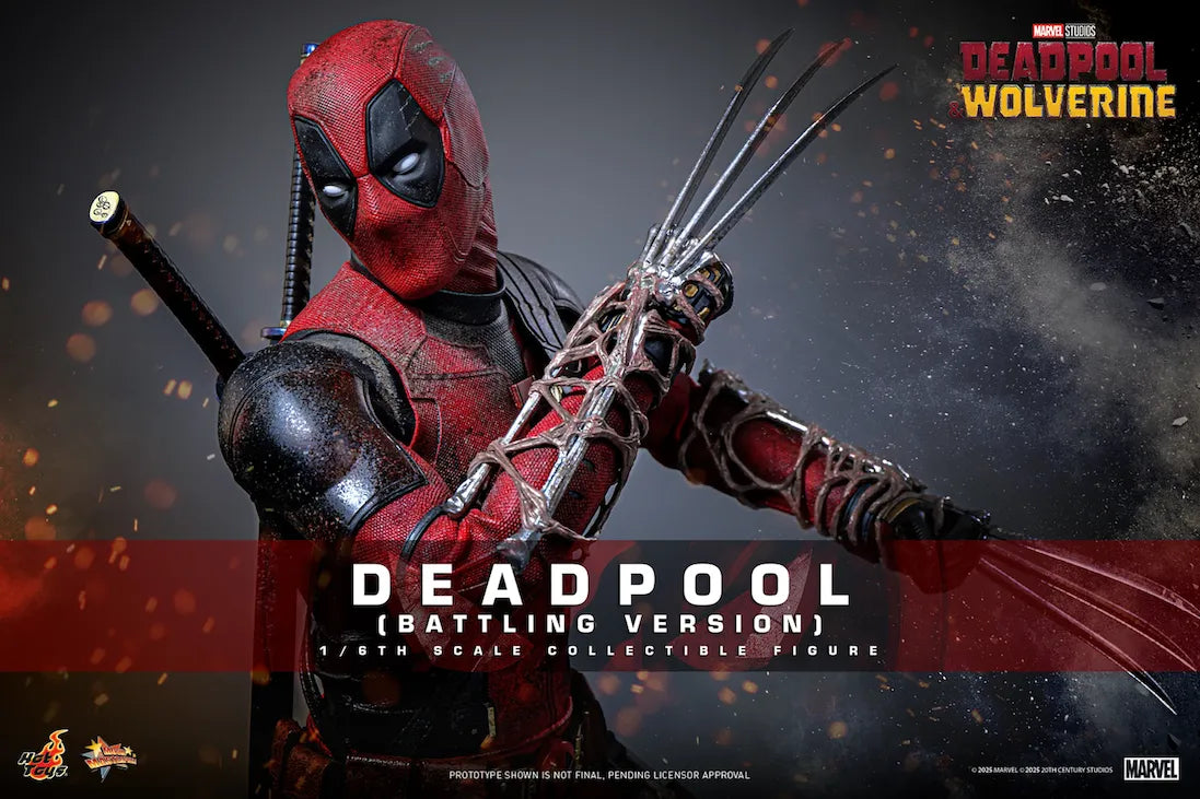 HOTMMS782 Deadpool & Wolverine - Deadpool (Battling Version) 1:6 Scale Collectible Action Figure - Hot Toys - Titan Pop Culture