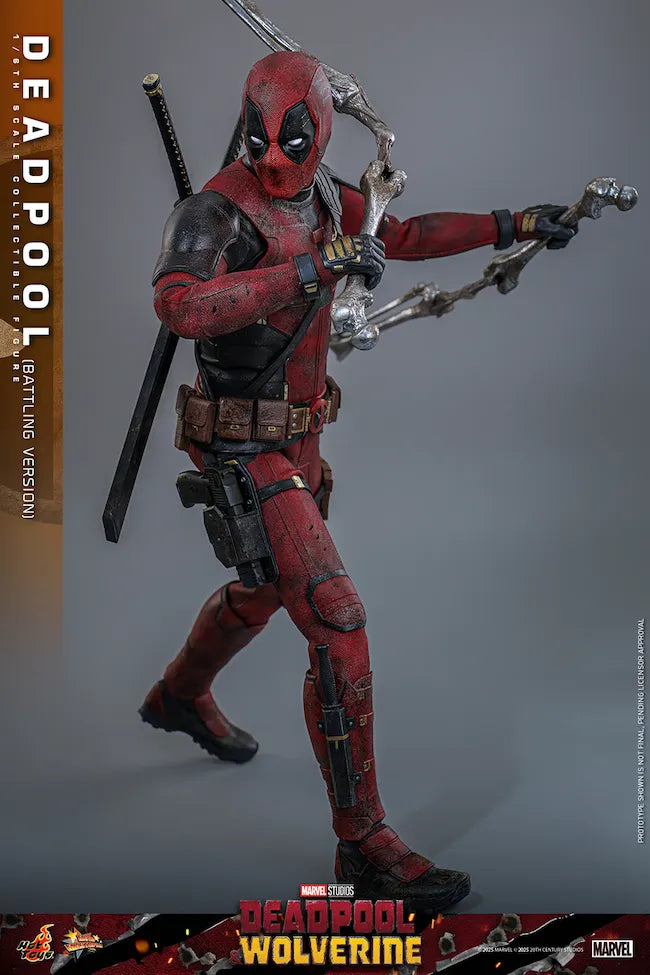 HOTMMS782 Deadpool & Wolverine - Deadpool (Battling Version) 1:6 Scale Collectible Action Figure - Hot Toys - Titan Pop Culture