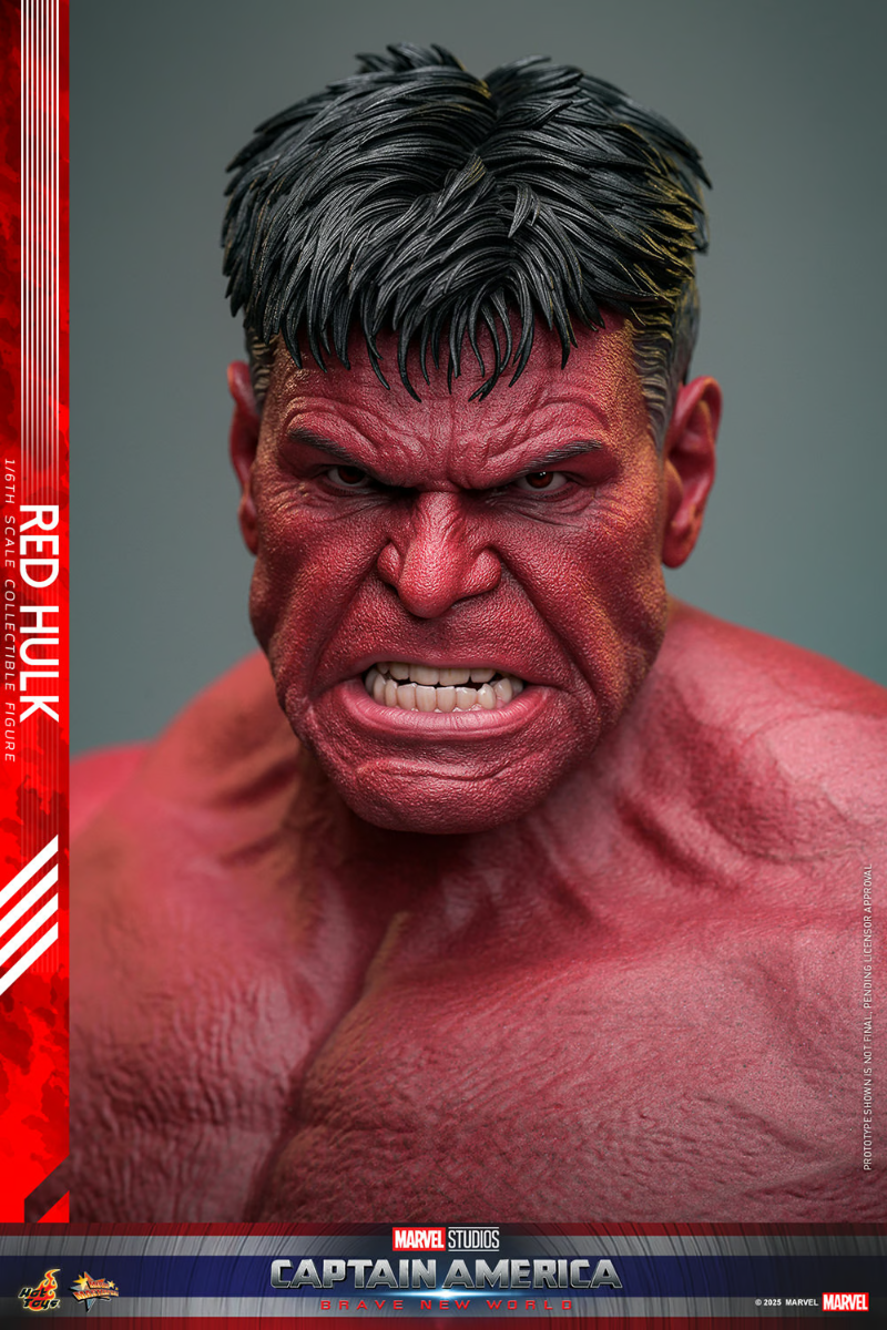 Capitán América: Un mundo feliz - Figura de acción coleccionable de Hulk Rojo a escala 1:6
