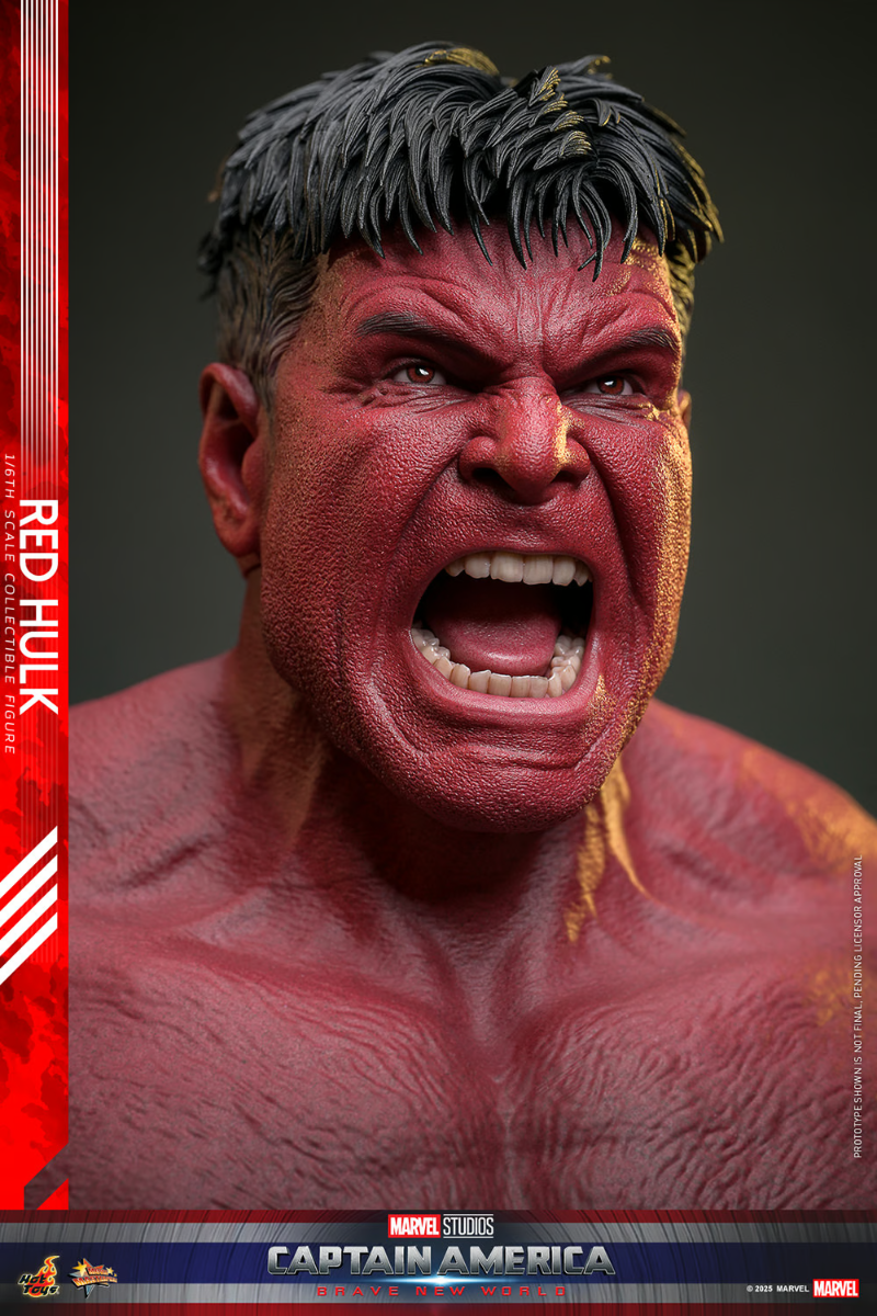 Capitán América: Un mundo feliz - Figura de acción coleccionable de Hulk Rojo a escala 1:6
