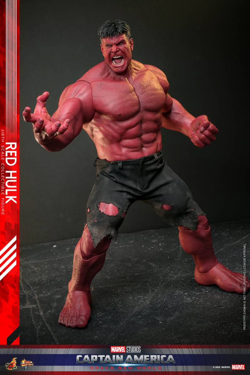 Capitán América: Un mundo feliz - Figura de acción coleccionable de Hulk Rojo a escala 1:6