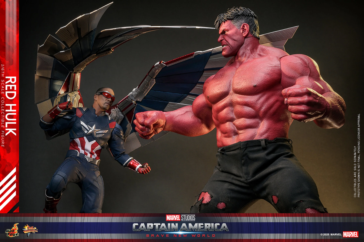Capitán América: Un mundo feliz - Figura de acción coleccionable de Hulk Rojo a escala 1:6