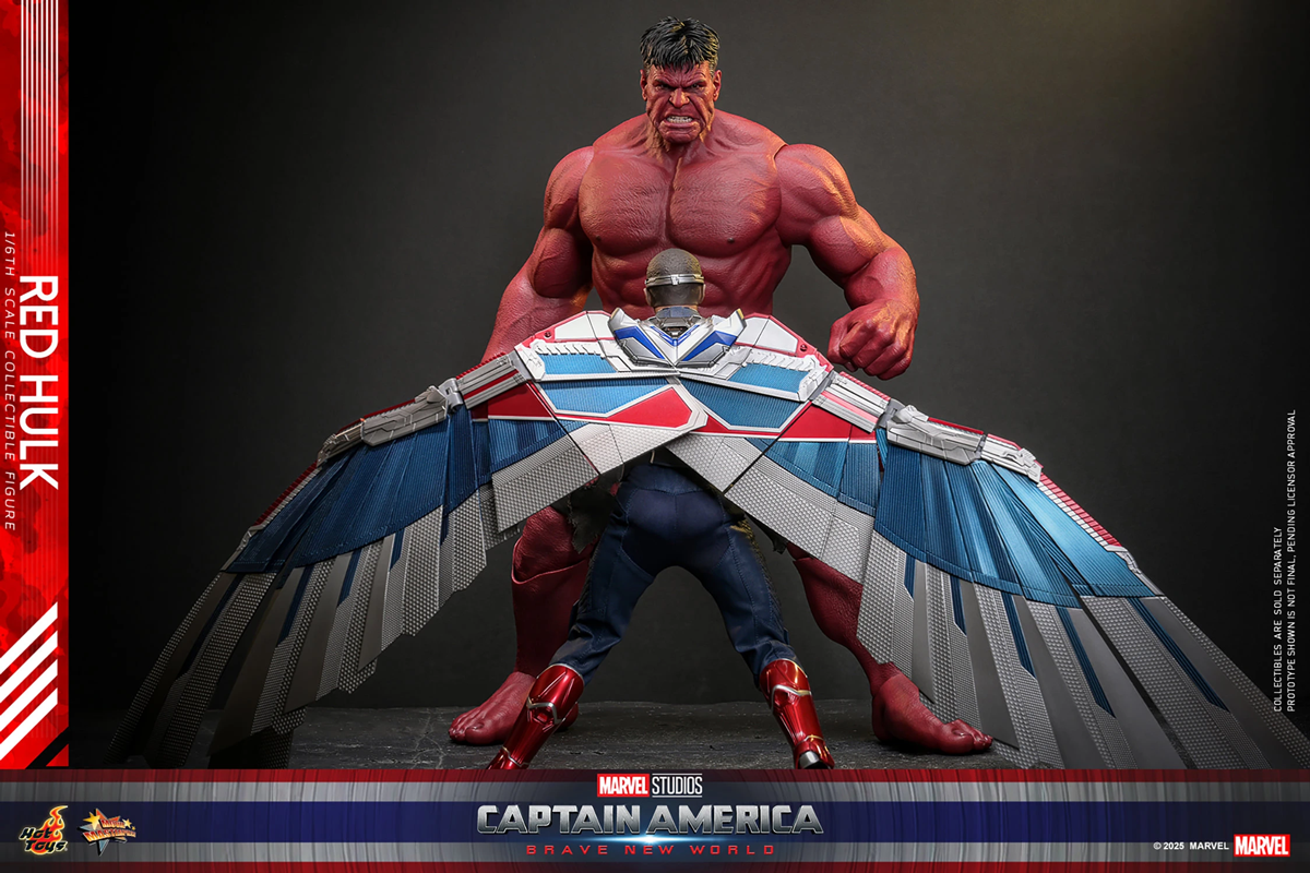 Capitán América: Un mundo feliz - Figura de acción coleccionable de Hulk Rojo a escala 1:6