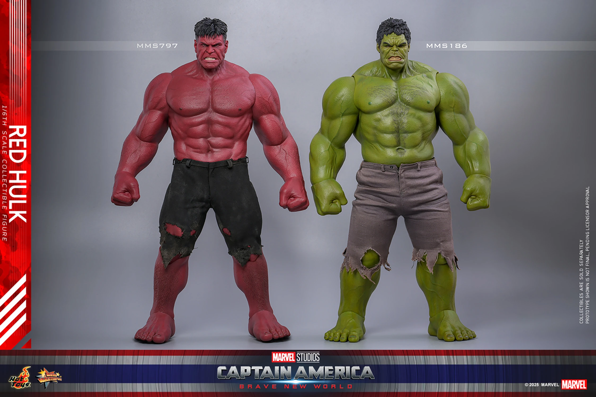 Capitán América: Un mundo feliz - Figura de acción coleccionable de Hulk Rojo a escala 1:6
