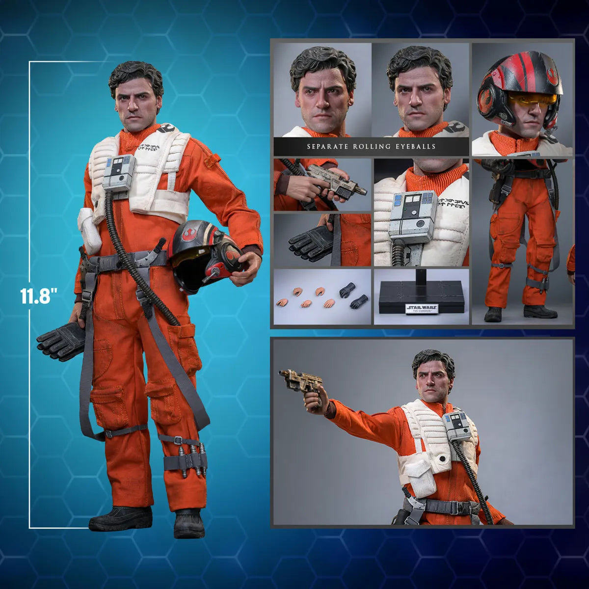 HOTMMS806 Star Wars: The Force Awakens - Poe Dameron 1:6 Scale Collectable Action Figure - Hot Toys - Titan Pop Culture