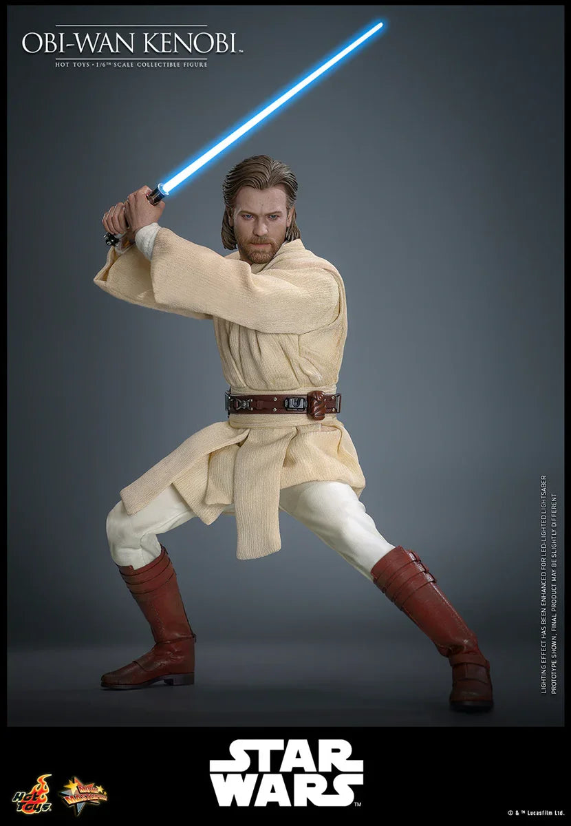 Star Wars: El ataque de los clones - Figura de acción coleccionable de Obi-Wan Kenobi a escala 1:6