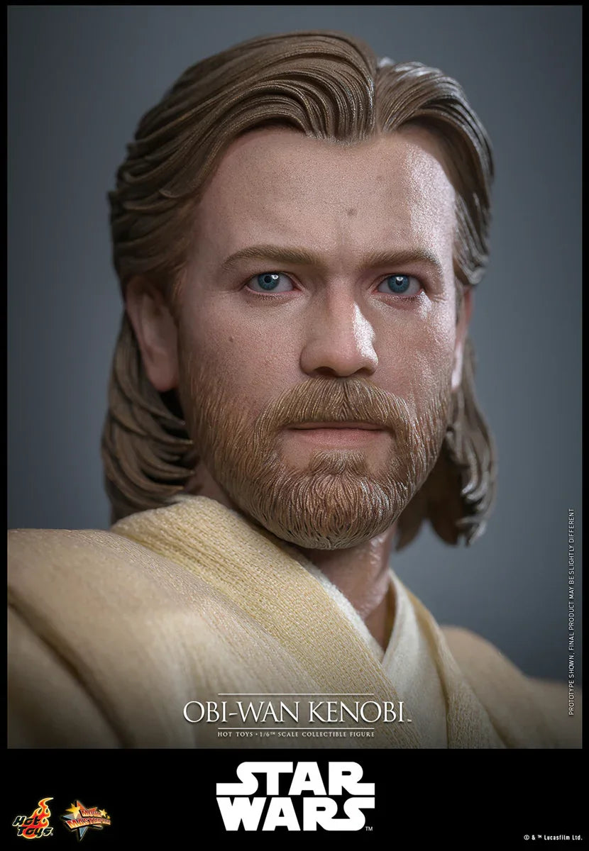 Star Wars: El ataque de los clones - Figura de acción coleccionable de Obi-Wan Kenobi a escala 1:6