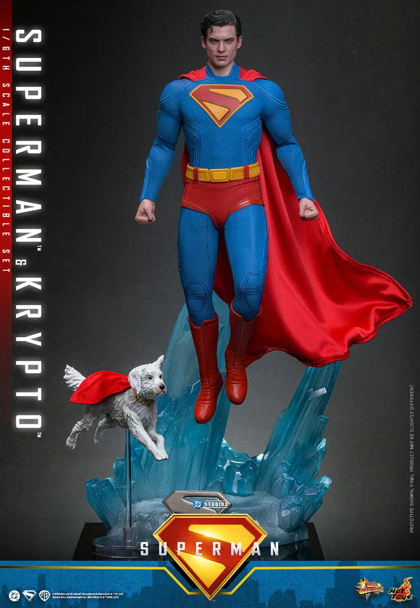 Superman (2025) - Figuras de acción coleccionables de Superman y Krypto a escala 1:6