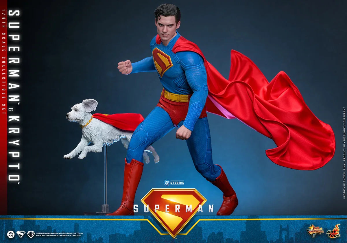 Superman (2025) - Figuras de acción coleccionables de Superman y Krypto a escala 1:6