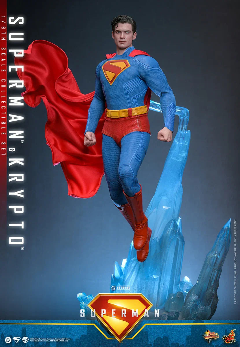 Superman (2025) - Figuras de acción coleccionables de Superman y Krypto a escala 1:6