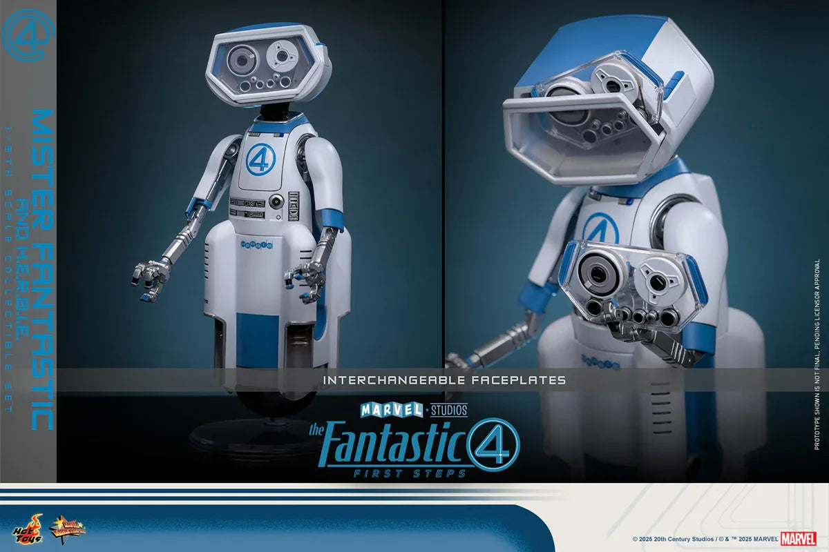Los Cuatro Fantásticos: Primeros Pasos - Figuras coleccionables a escala 1:6 de Mr. Fantastic y Herbie
