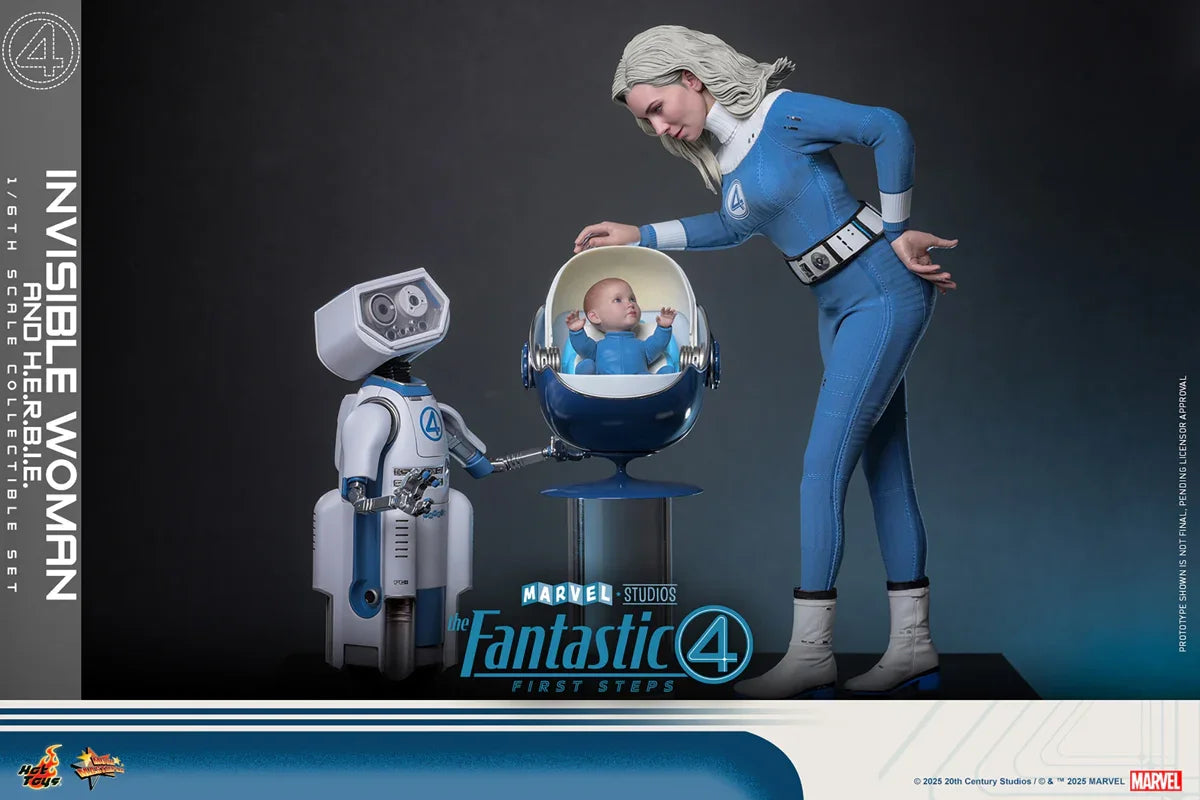 Los Cuatro Fantásticos: Primeros Pasos - Figuras coleccionables a escala 1:6 de Mujer Invisible y HERBIE