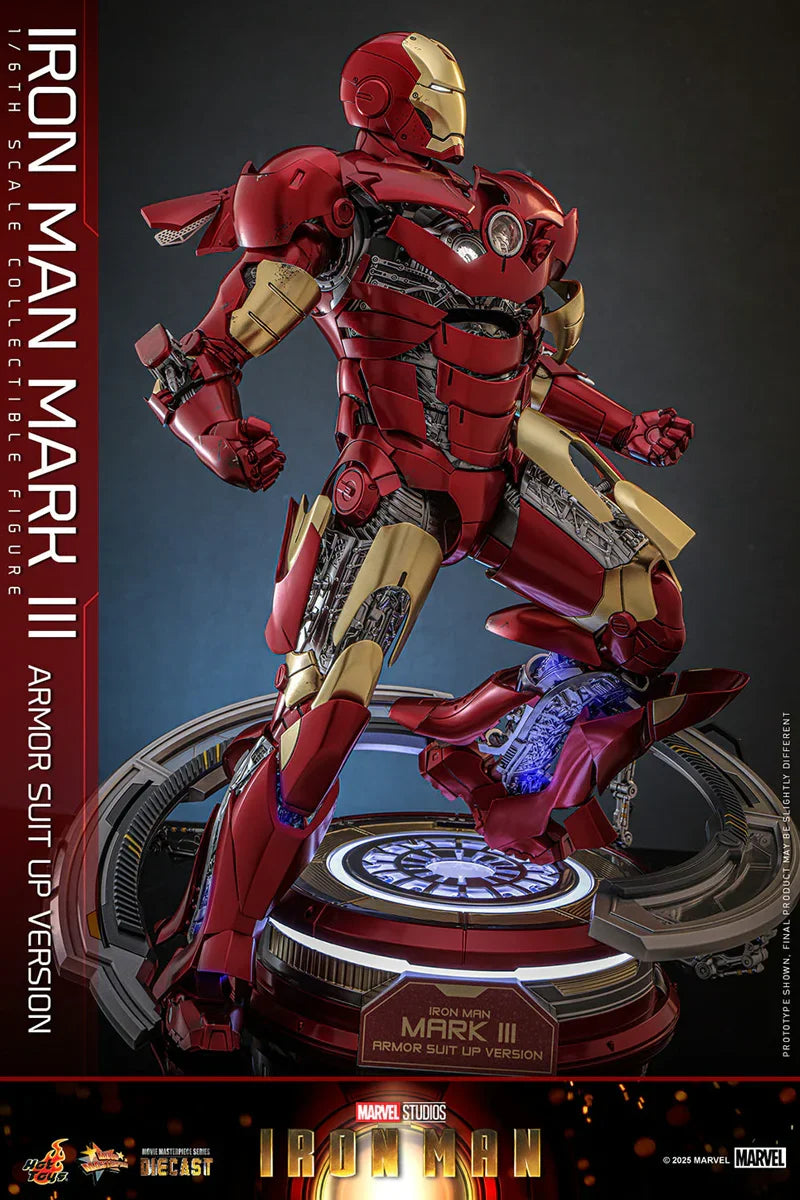 Figura de acción coleccionable a escala 1:6 de Iron Man - Armadura Mk3 (versión con traje)