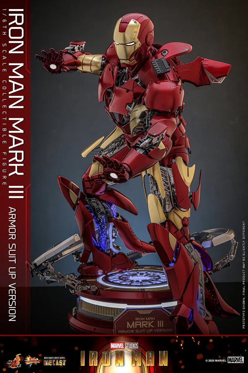 Figura de acción coleccionable a escala 1:6 de Iron Man - Armadura Mk3 (versión con traje)