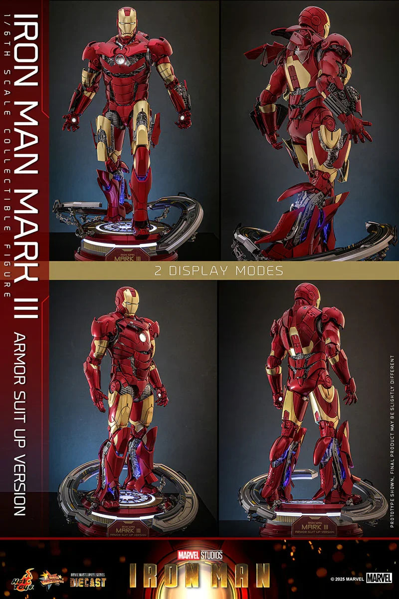 Figura de acción coleccionable a escala 1:6 de Iron Man - Armadura Mk3 (versión con traje)