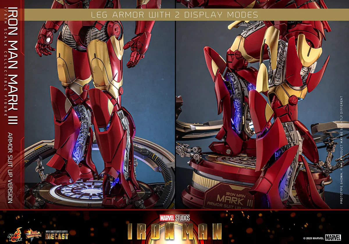 Figura de acción coleccionable a escala 1:6 de Iron Man - Armadura Mk3 (versión con traje)