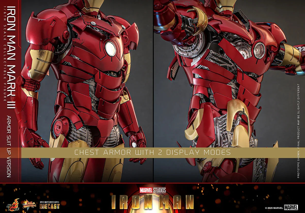 Figura de acción coleccionable a escala 1:6 de Iron Man - Armadura Mk3 (versión con traje)