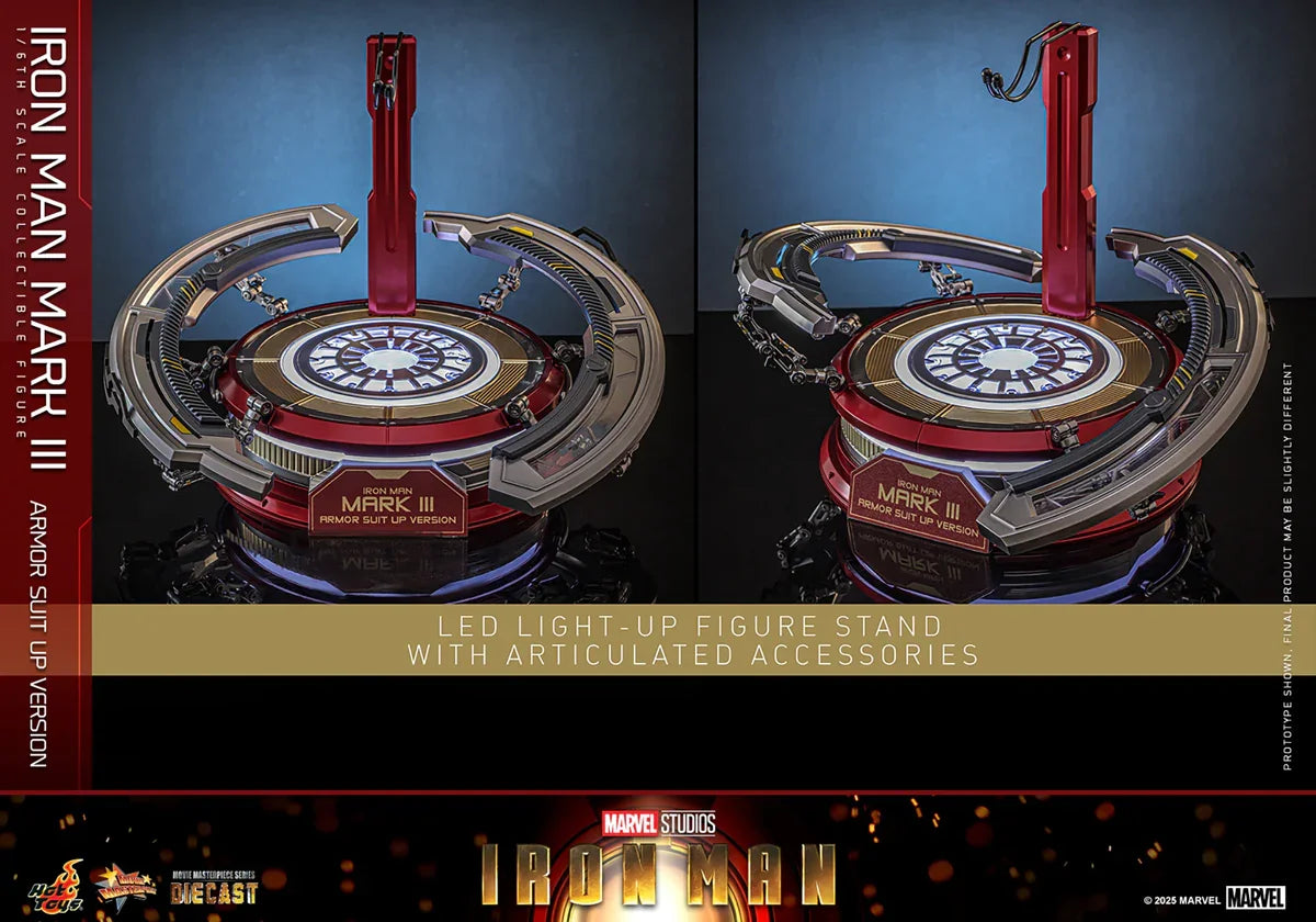 Figura de acción coleccionable a escala 1:6 de Iron Man - Armadura Mk3 (versión con traje)