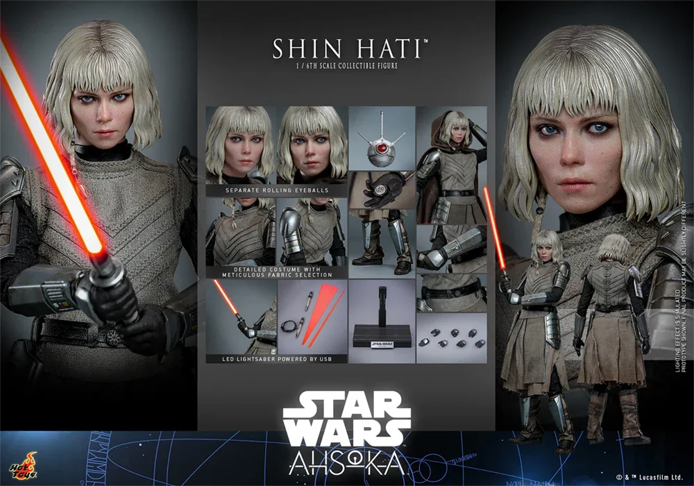 Star Wars: Ahsoka - Figura de acción coleccionable de Shin Hati a escala 1:6