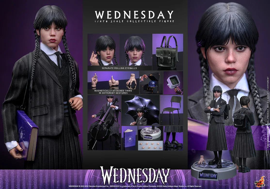 Miércoles - Figura de acción coleccionable a escala 1:6 de Wednesday Addams