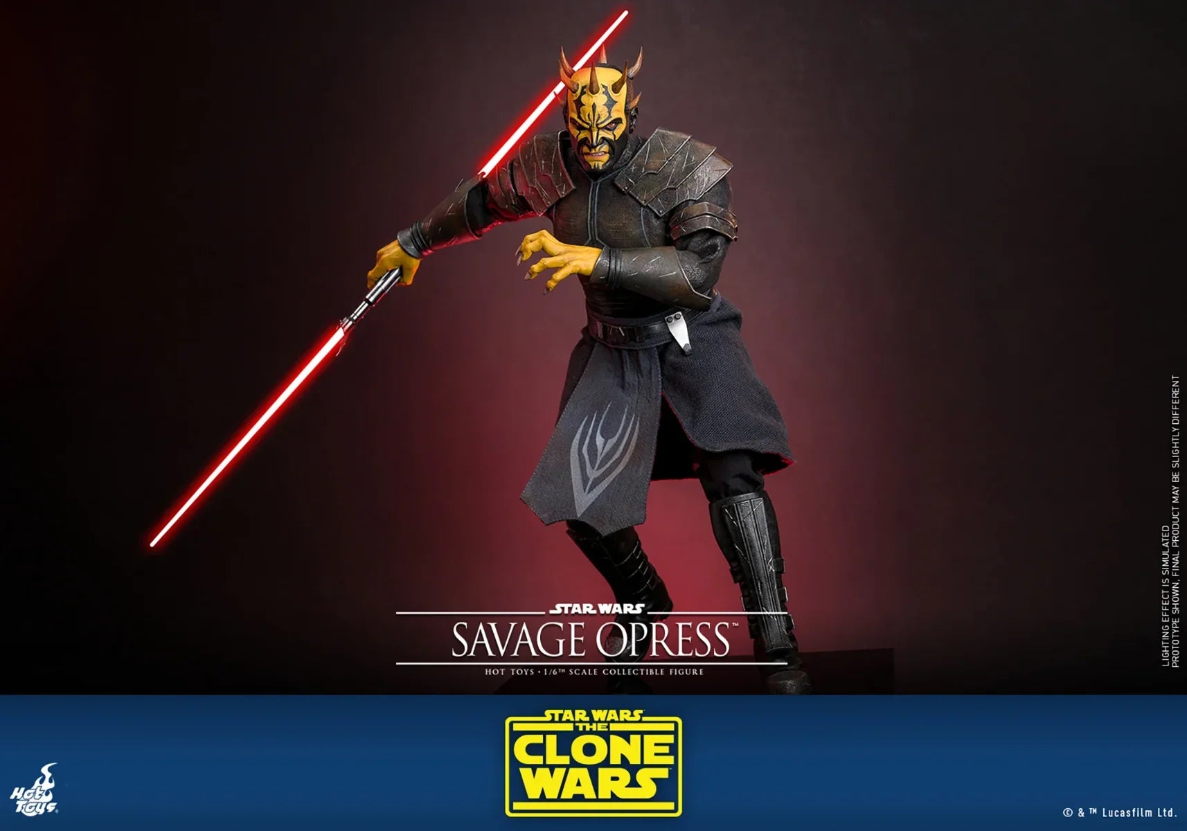 Star Wars: Clone Wars - Figura de acción de Savage Opress a escala 1:6