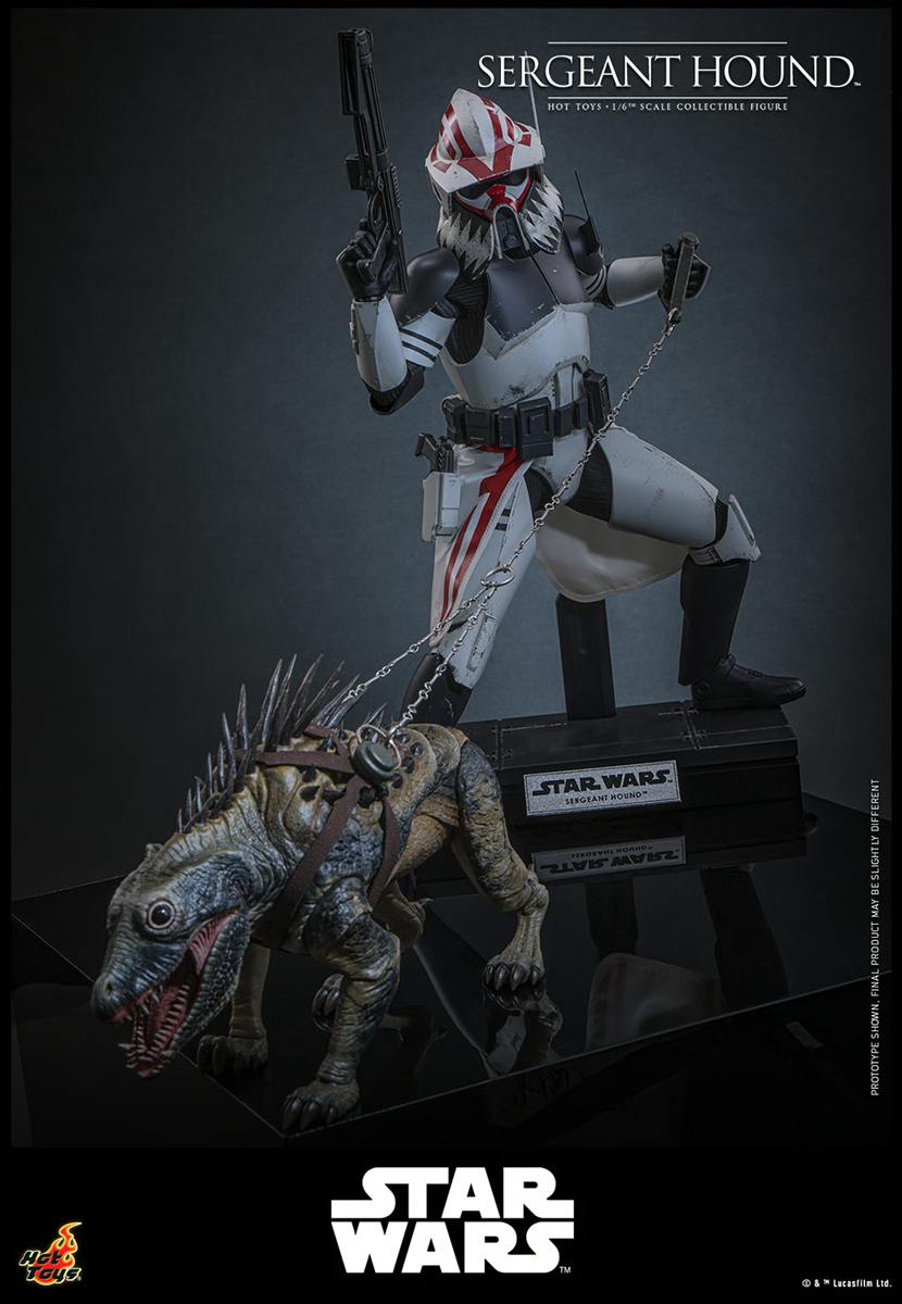 Star Wars: The Clone Wars - Figura de acción coleccionable del Sargento Hound a escala 1:6