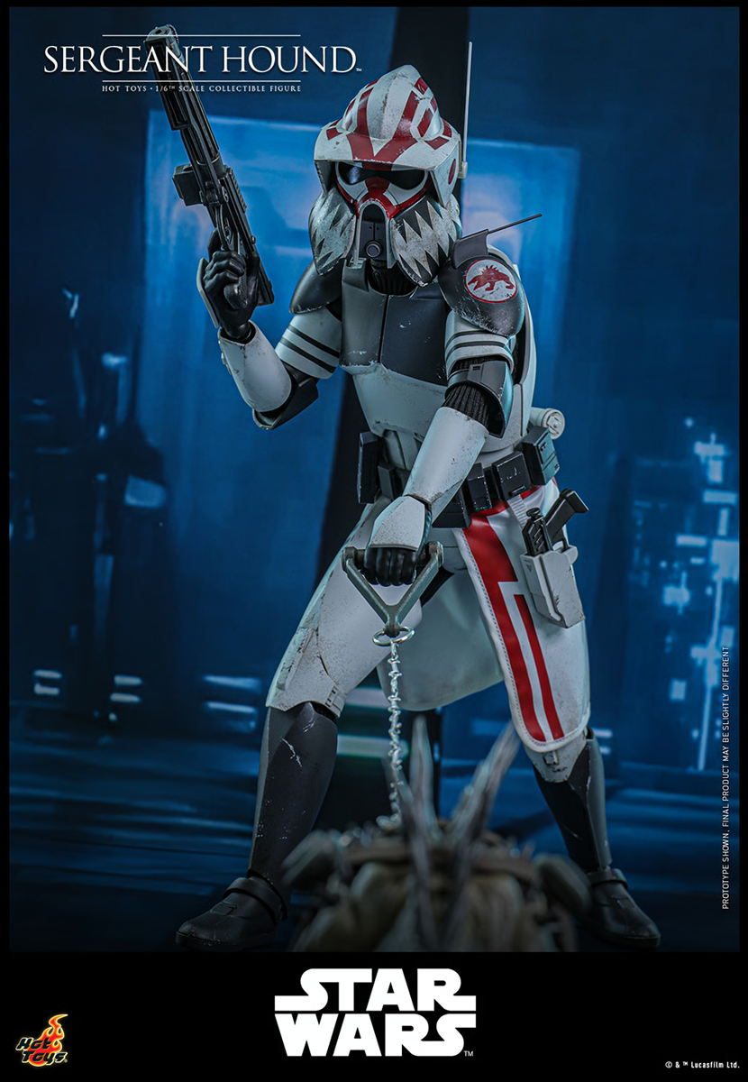 Star Wars: The Clone Wars - Figura de acción coleccionable del Sargento Hound a escala 1:6