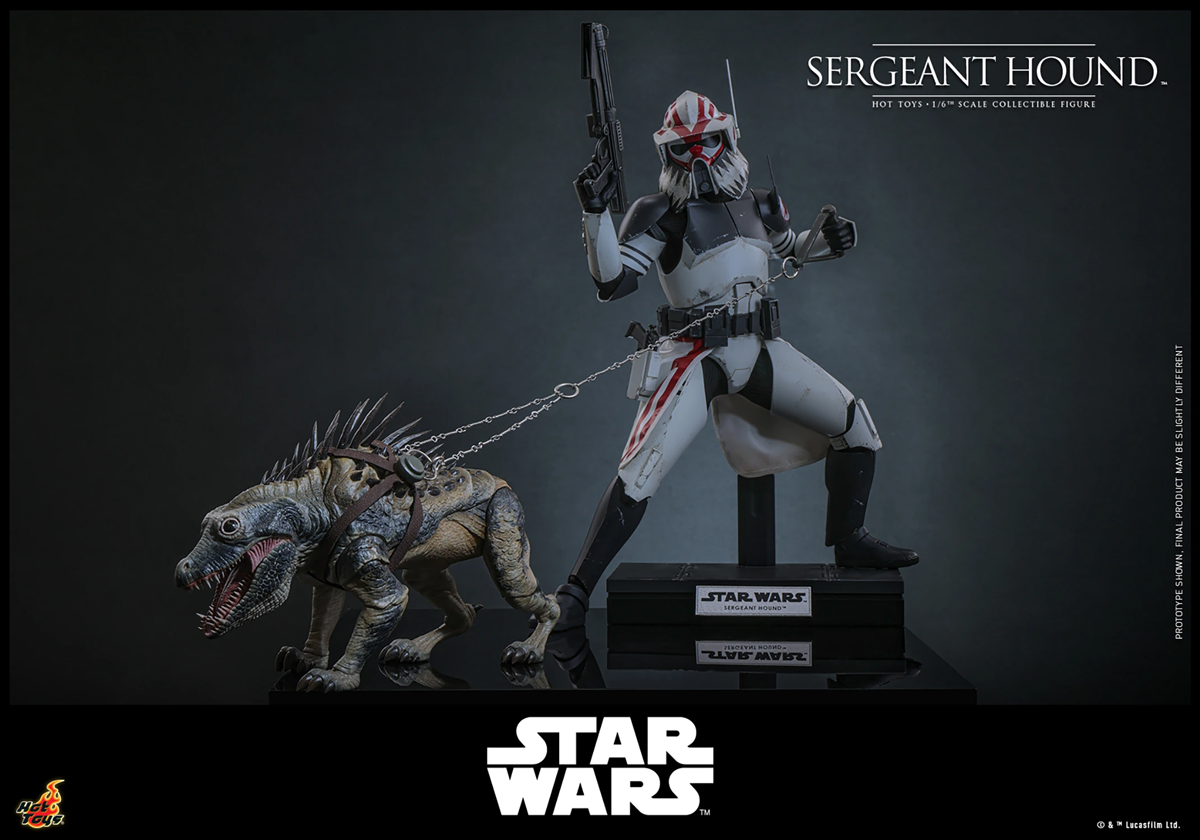 Star Wars: The Clone Wars - Figura de acción coleccionable del Sargento Hound a escala 1:6