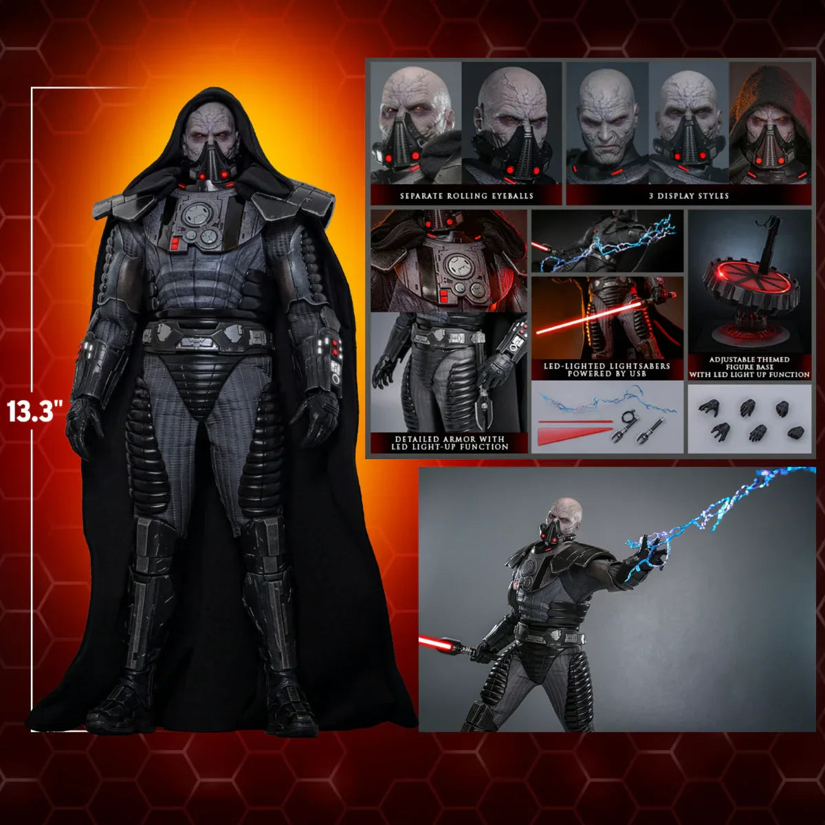 Star Wars - Figura de acción coleccionable de Darth Malgus a escala 1:6